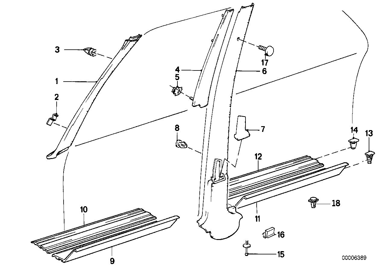 BMW Covering Column-Center Right 51431933732 - LLLParts