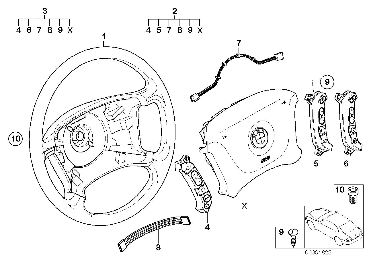 BMW Steering Wheel, Leather 32346753739 LLLParts