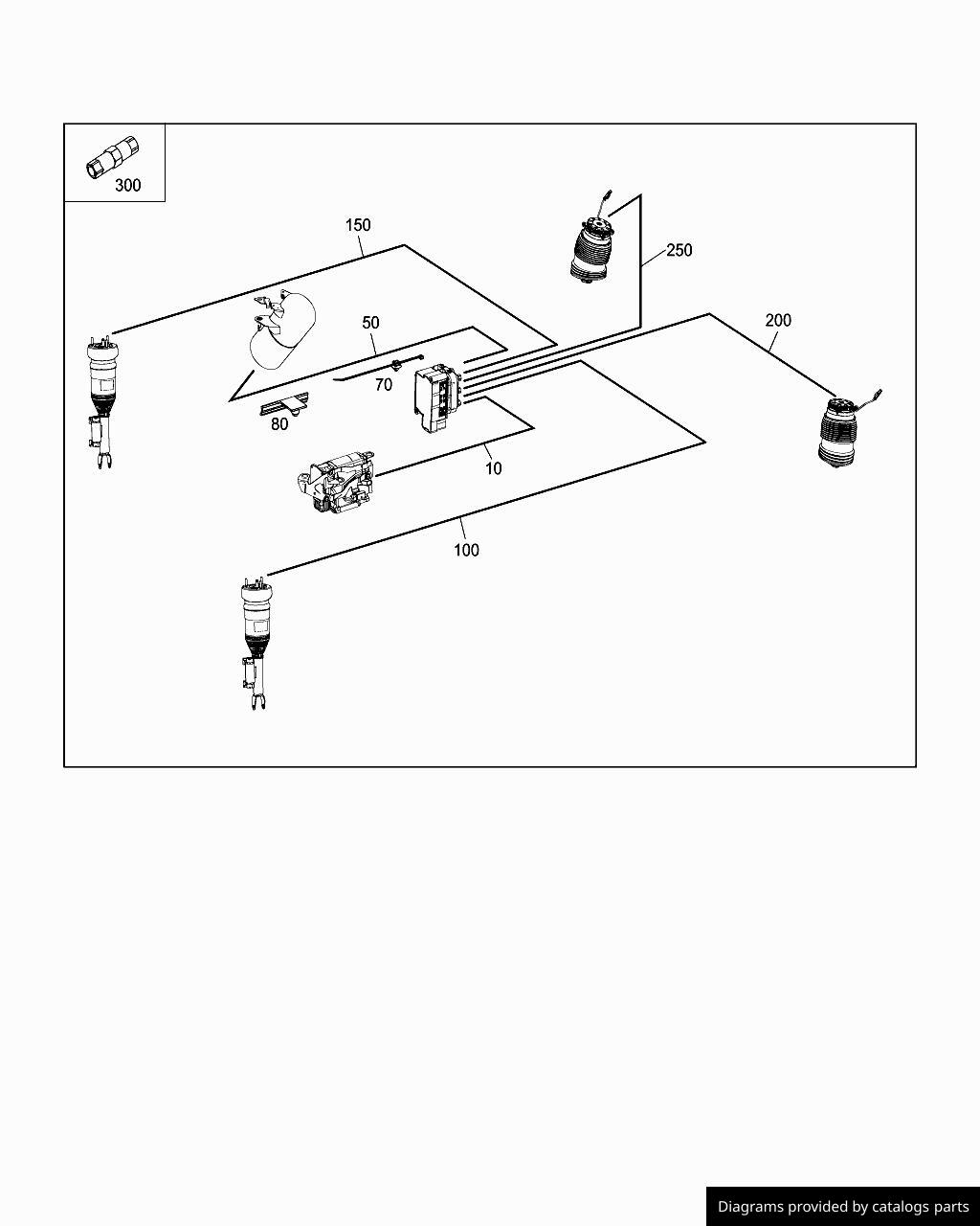 Mercedes Benz CompressedAir Line A2223273145 LLLParts