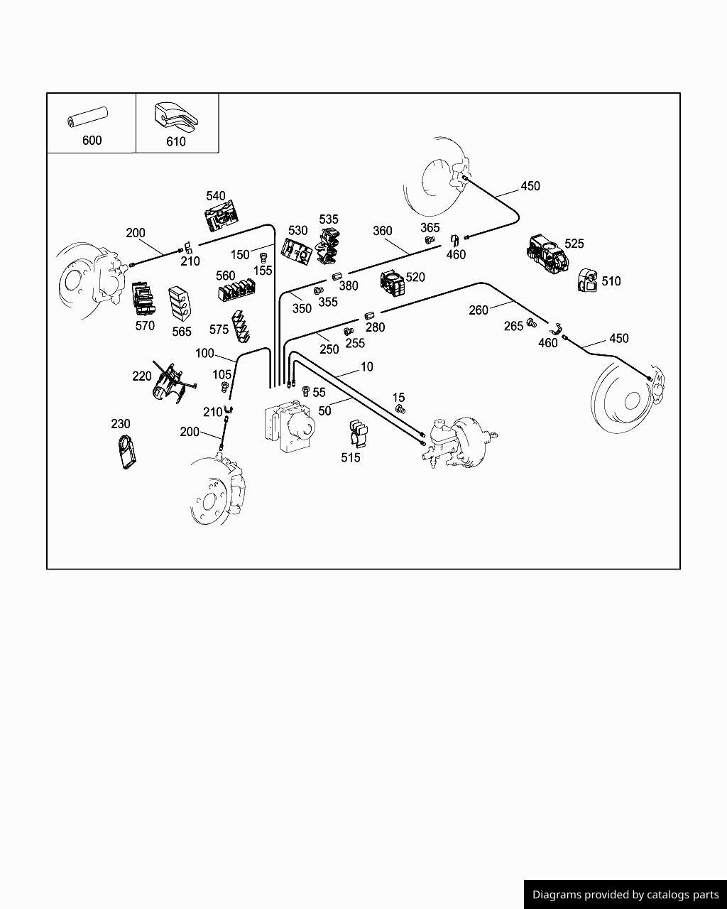 Mercedes Benz Brake Line A2224202826 LLLParts