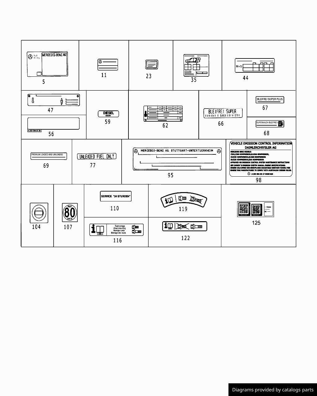 Car part diagram