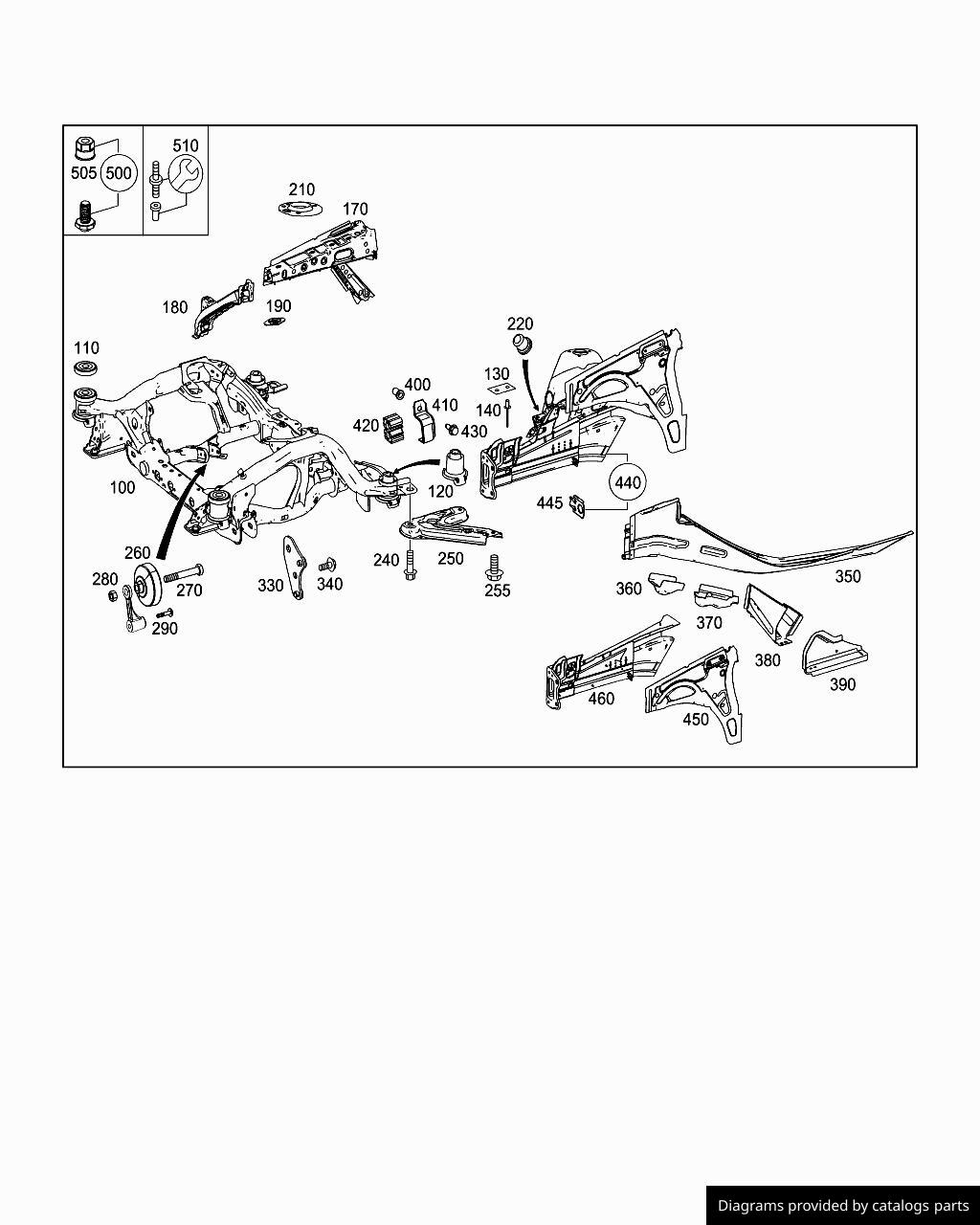 Mercedes Benz Longitudinal Member A1666200287 - LLLParts