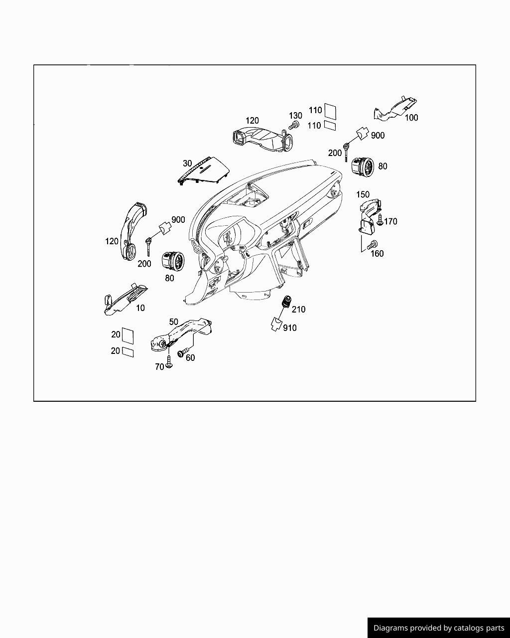Mercedes Benz Defroster Duct A1978310646 LLLParts