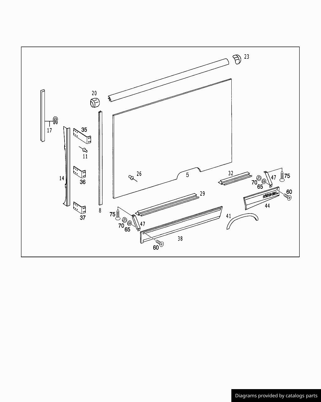 Mercedes Benz Side Piece A0005200555 - LLLParts