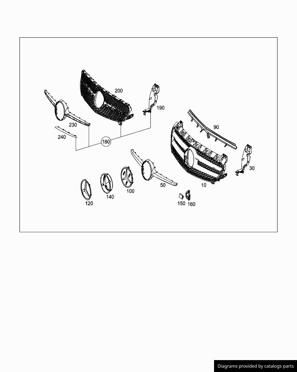 Mercedes Benz Air Deflection Slat A1768880238 - LLLParts