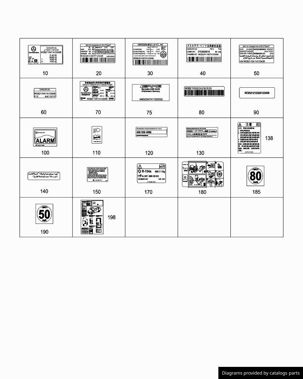 Car part diagram