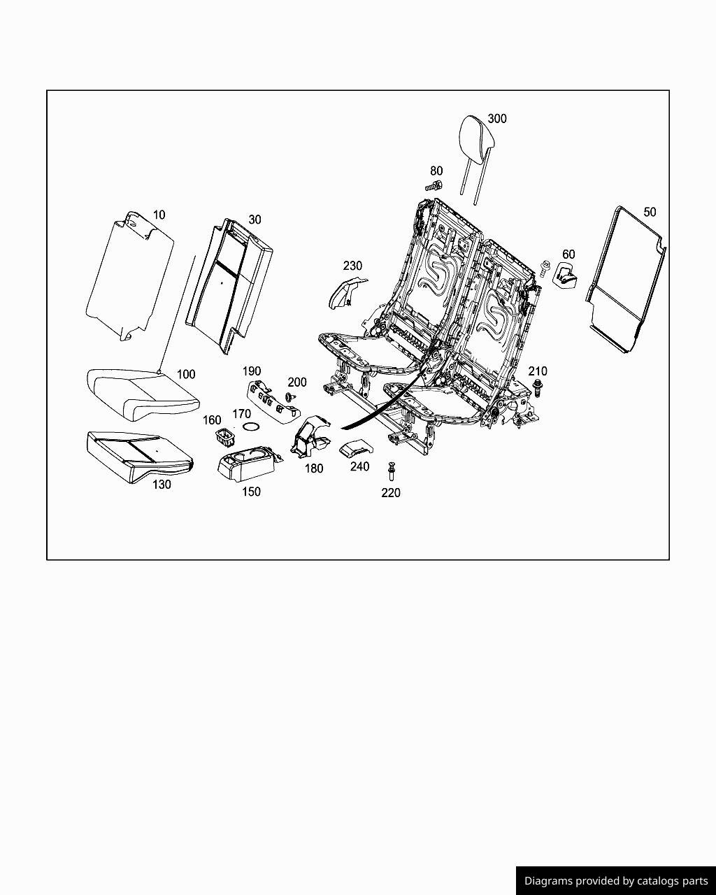 Mercedes Benz Padding, Backrest A1679303801 LLLParts
