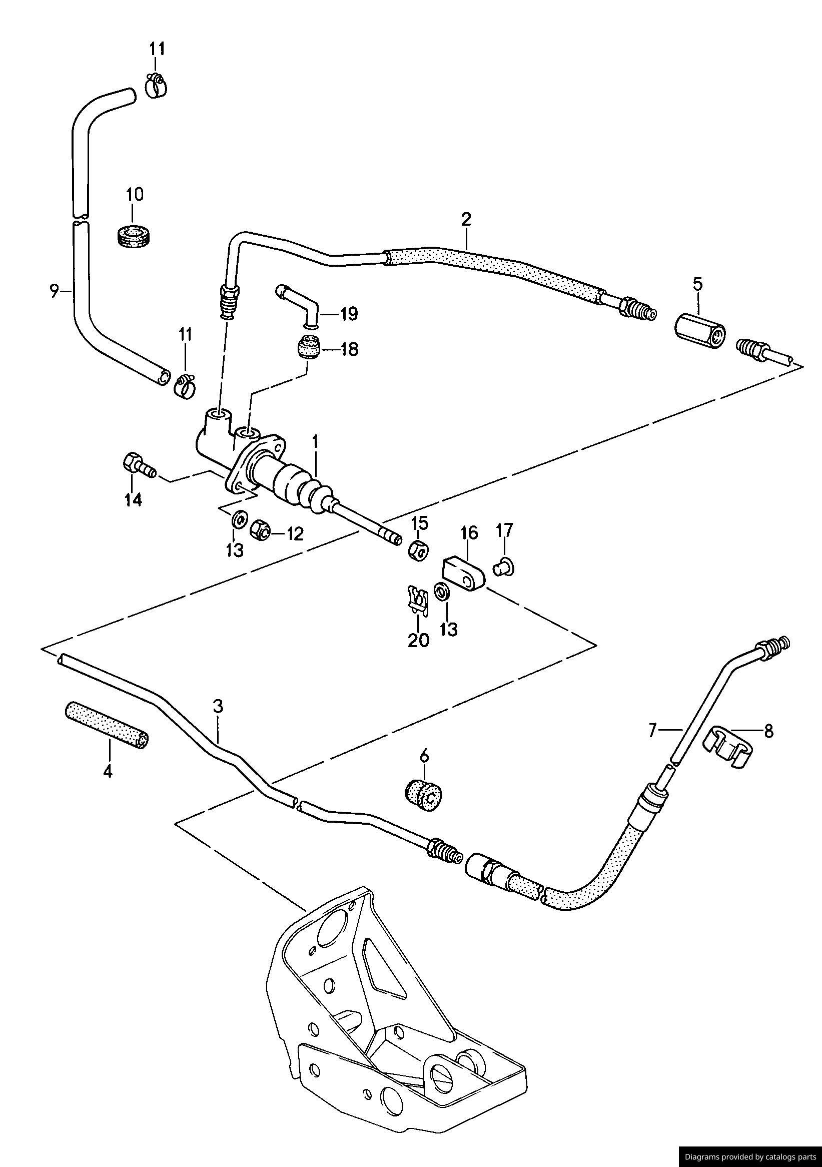 Porsche Hydraulic Clutch Pipe 91142319700 LLLParts