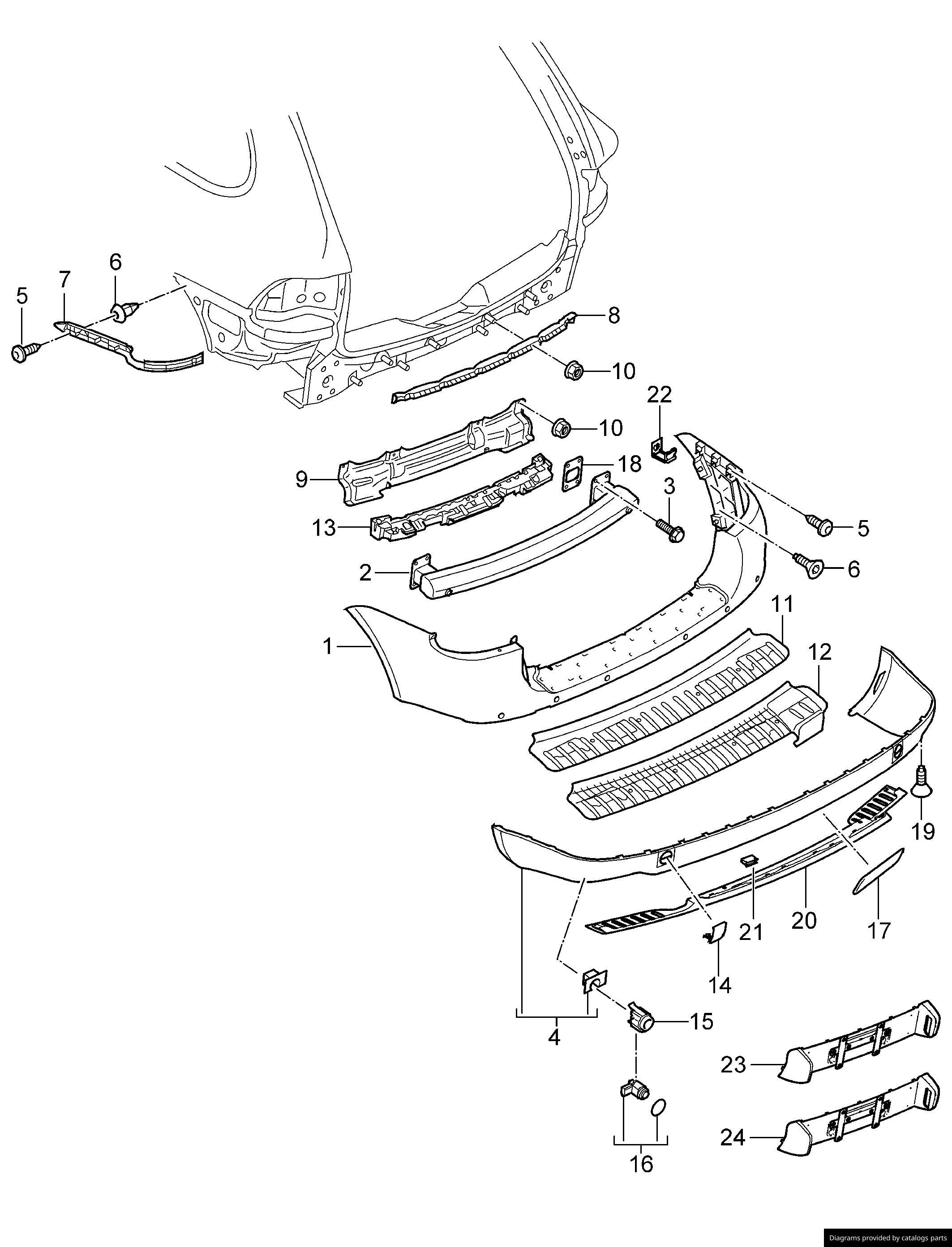 Porsche Rear Bumper Tow Bar Cover Trim Primed Genuine Porsche