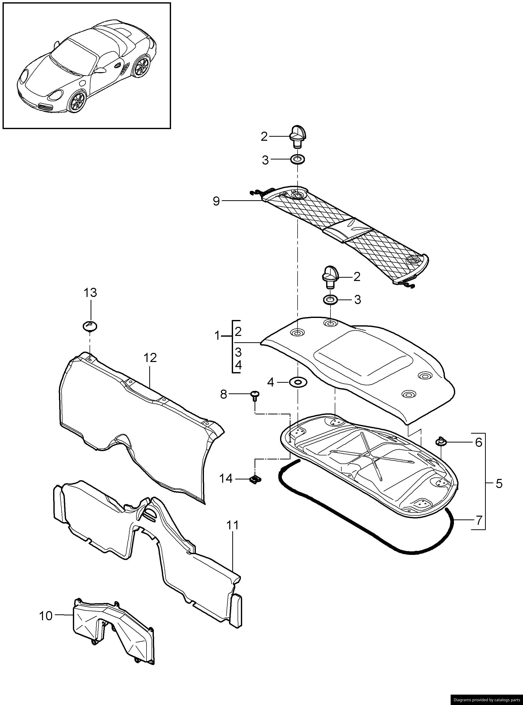 Porsche Engine Compartment Lid 98750418100 - LLLParts