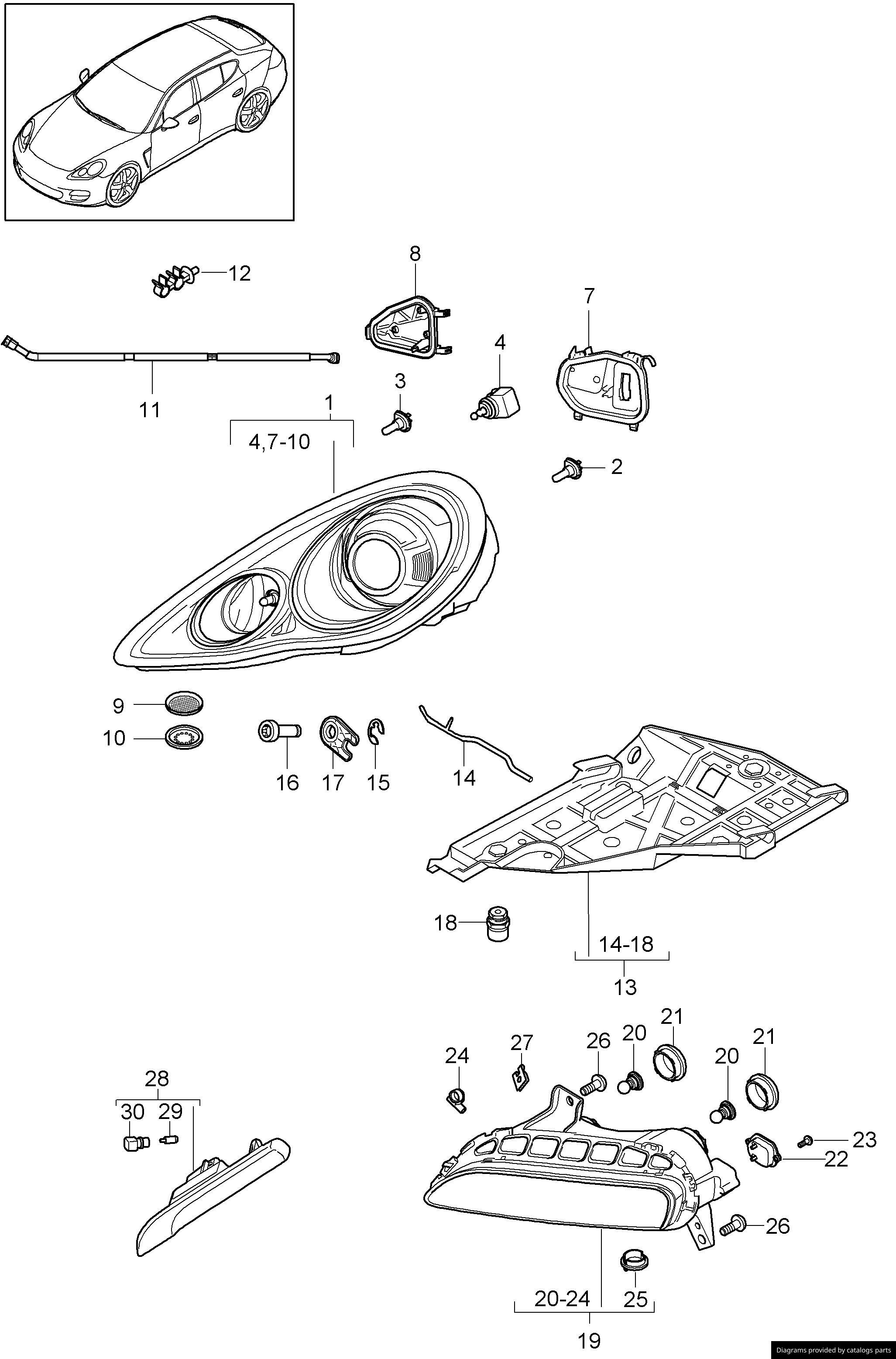 Porsche Bulb Holder 97063113300 - LLLParts