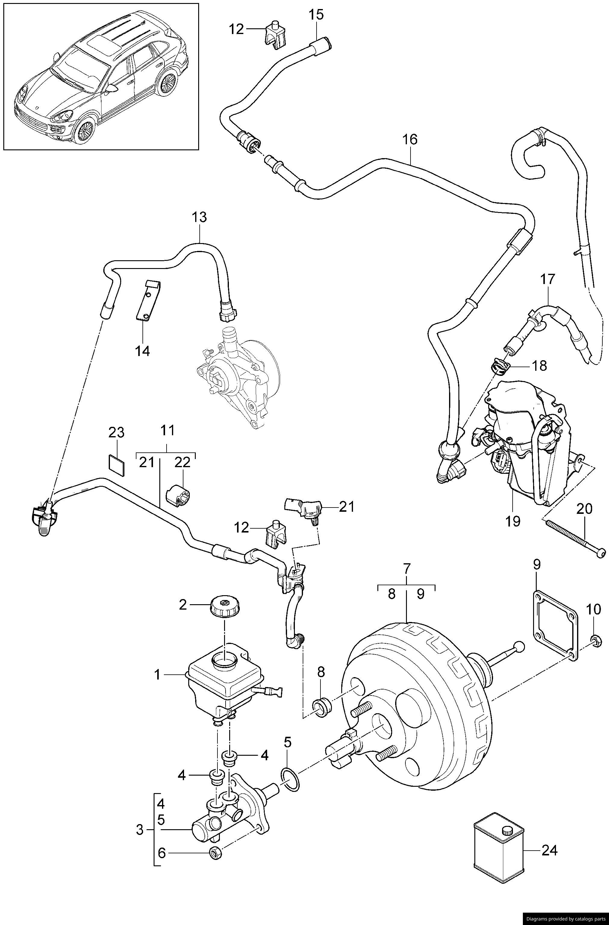 Porsche Brake Servo 95835592320 LLLParts