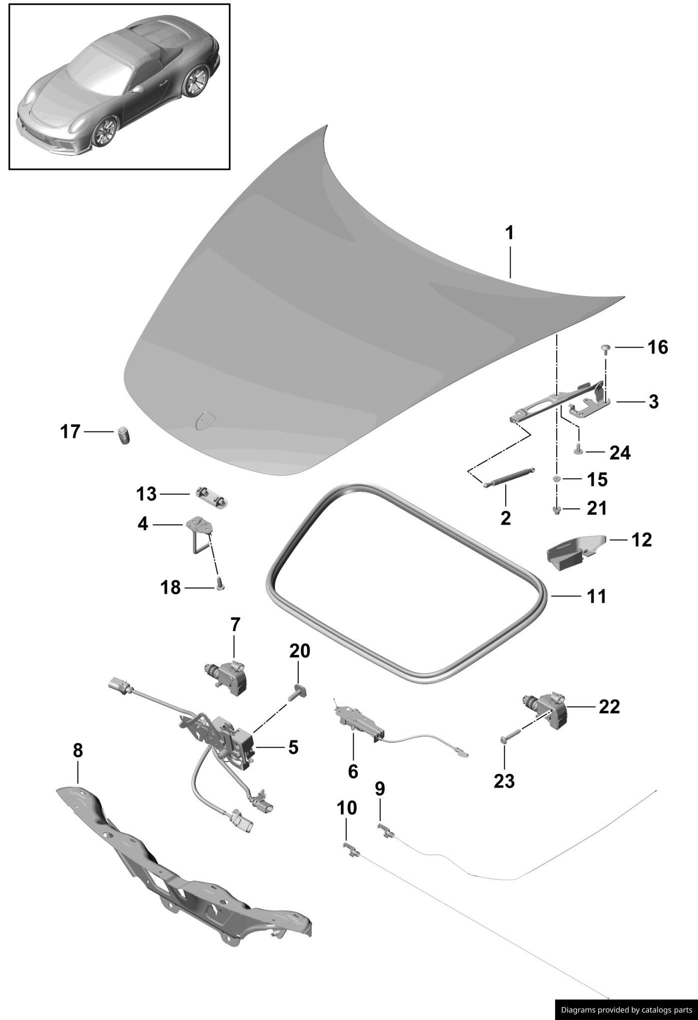 Porsche Primed 991511011C3G2X - LLLParts
