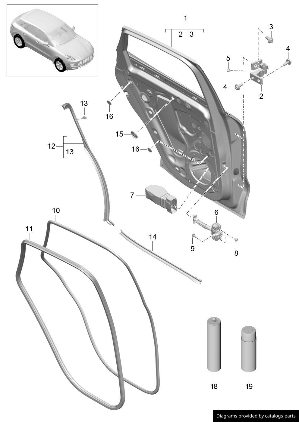 Porsche Door Seal 95B839911 - LLLParts