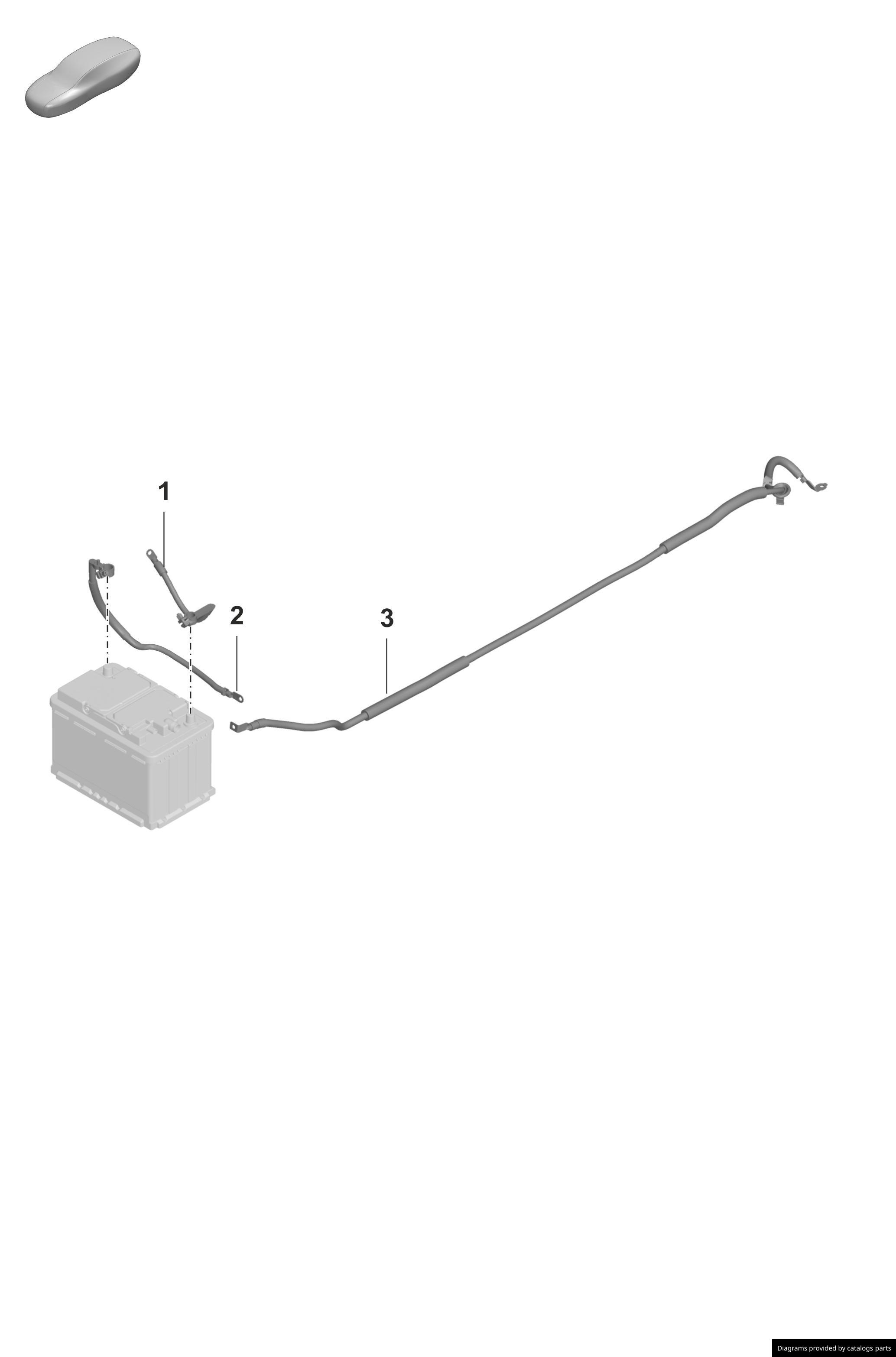 Porsche Earth Cable For Battery 992915181A LLLParts