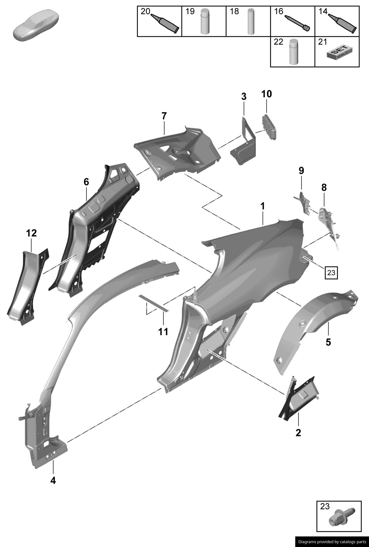 Car part diagram