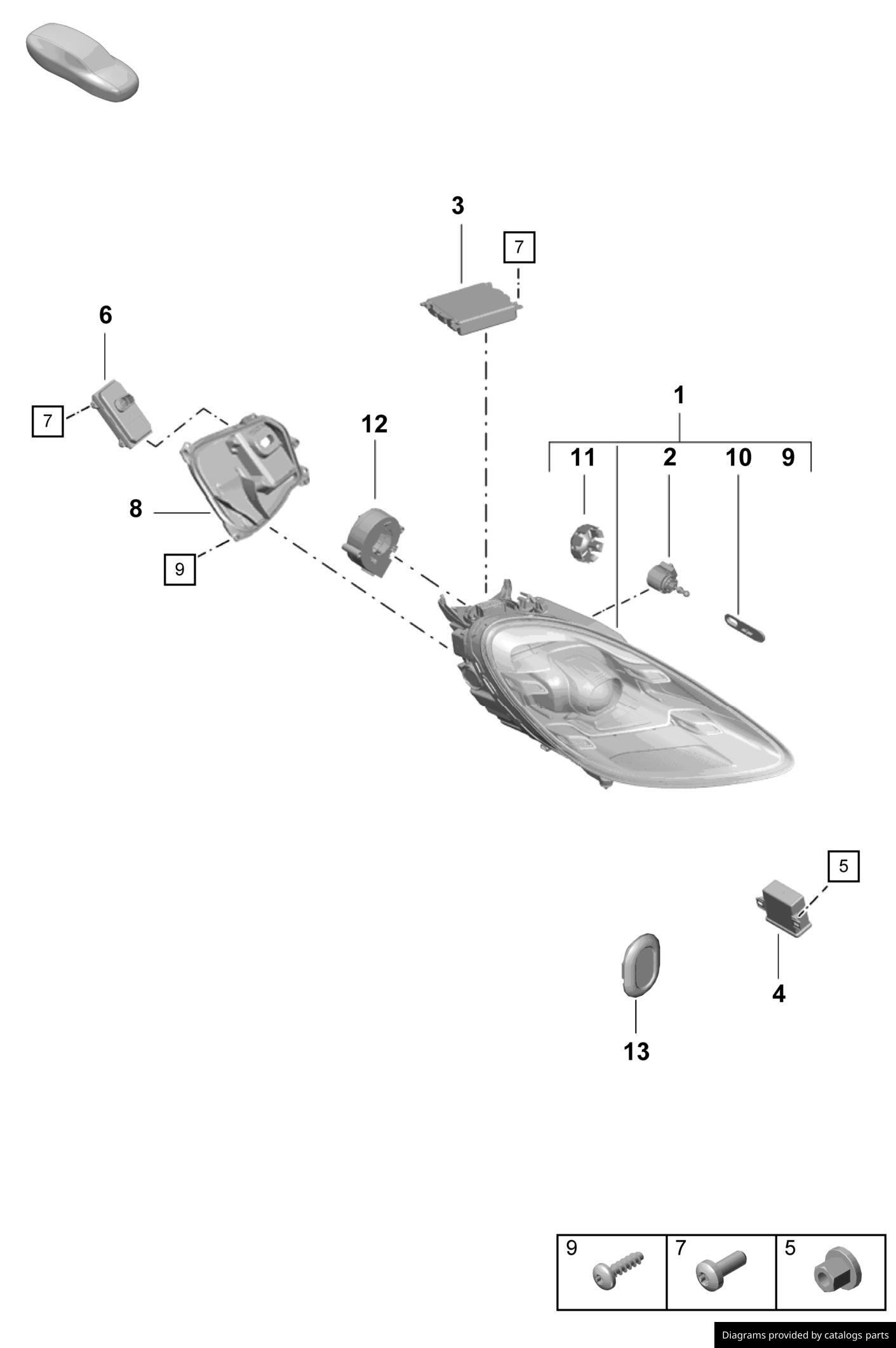 Car part diagram