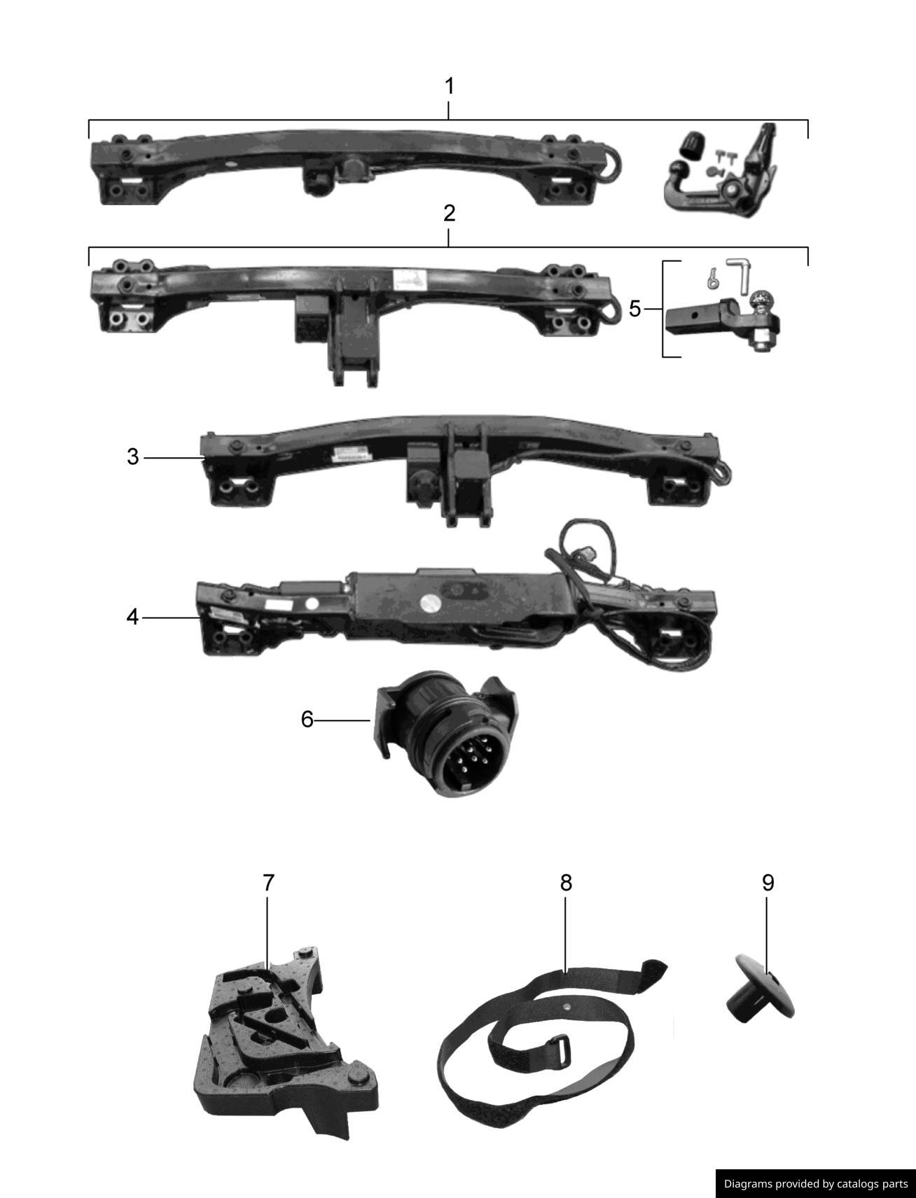 Porsche Tow Hitch 9Y004484000 LLLParts