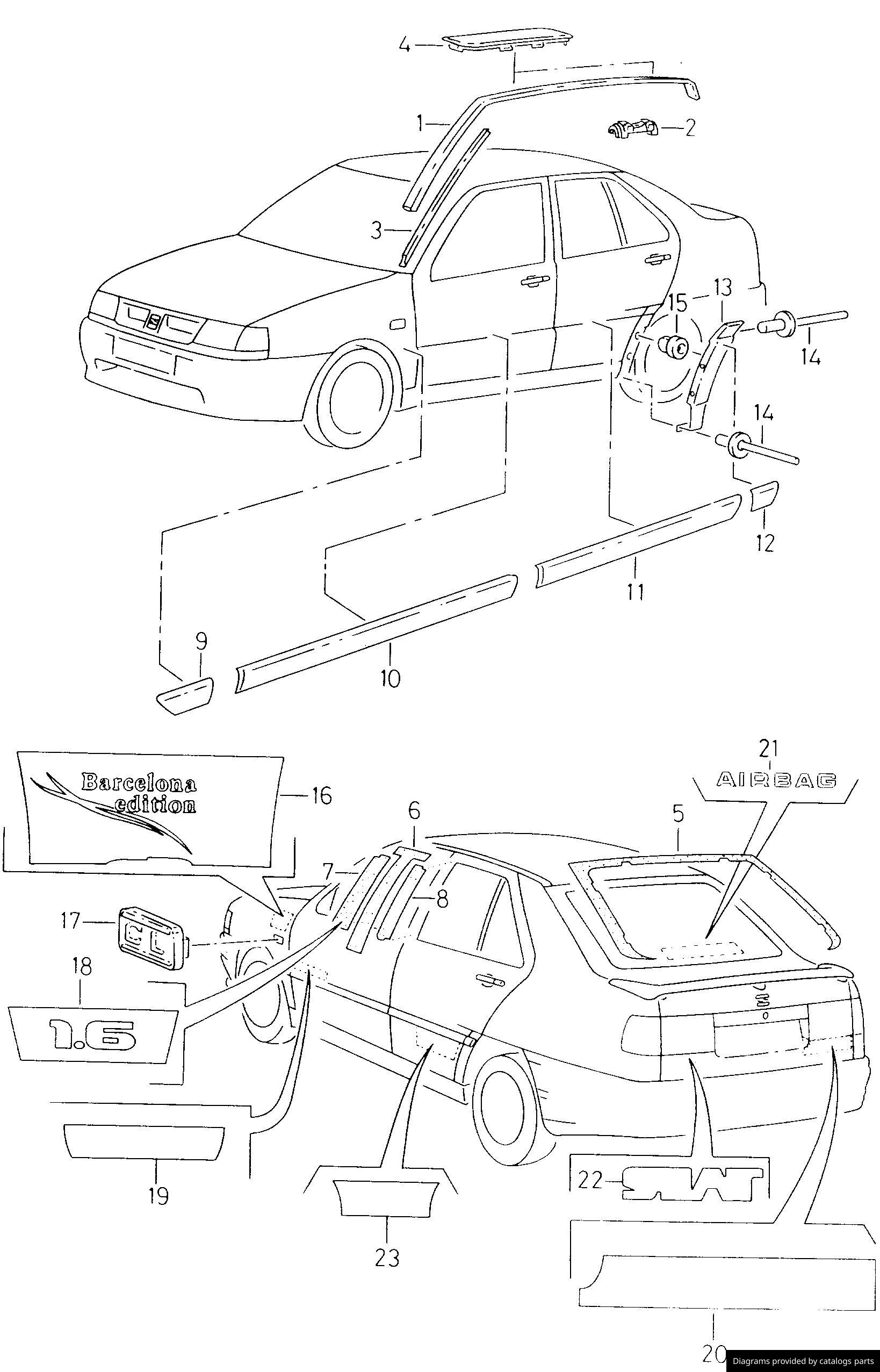 Car part diagram