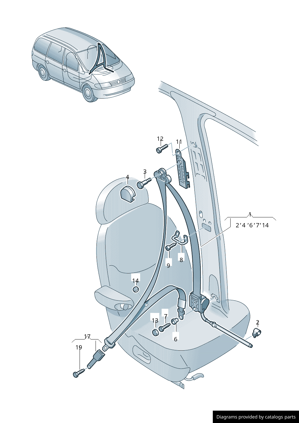 Car part diagram