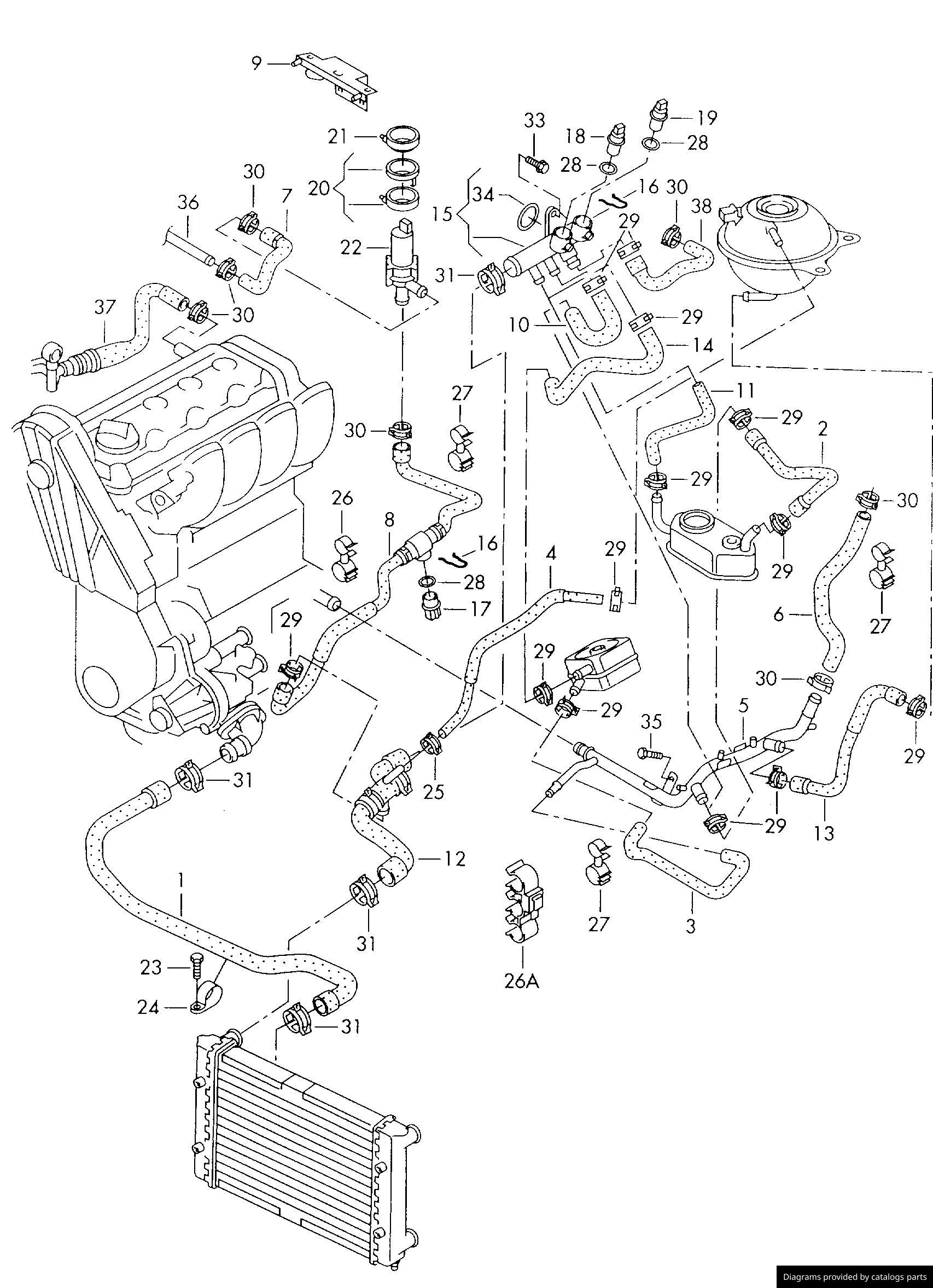 Volkswagen Seat Additional Coolant Pump 251965561b Lllparts