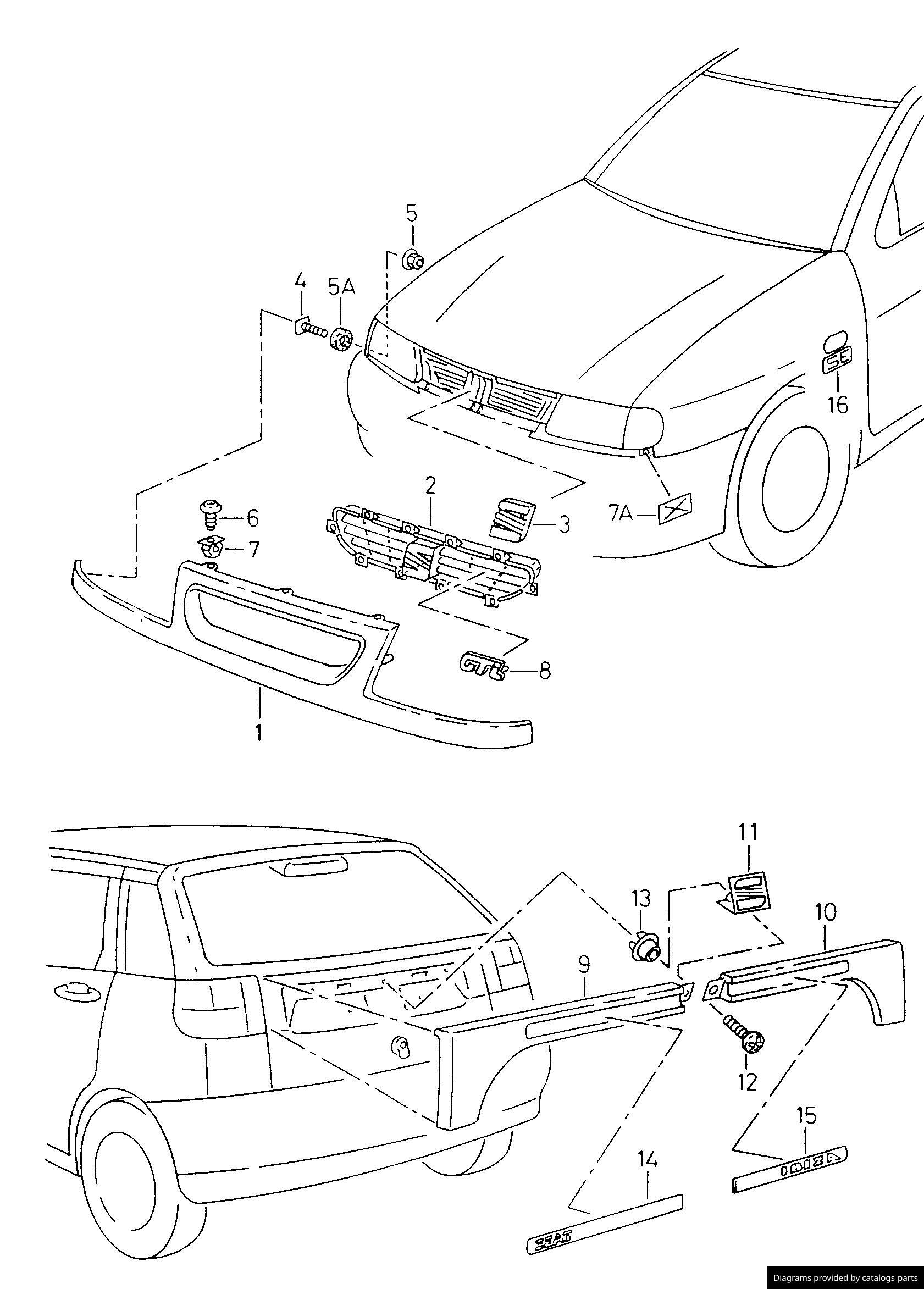 Car part diagram