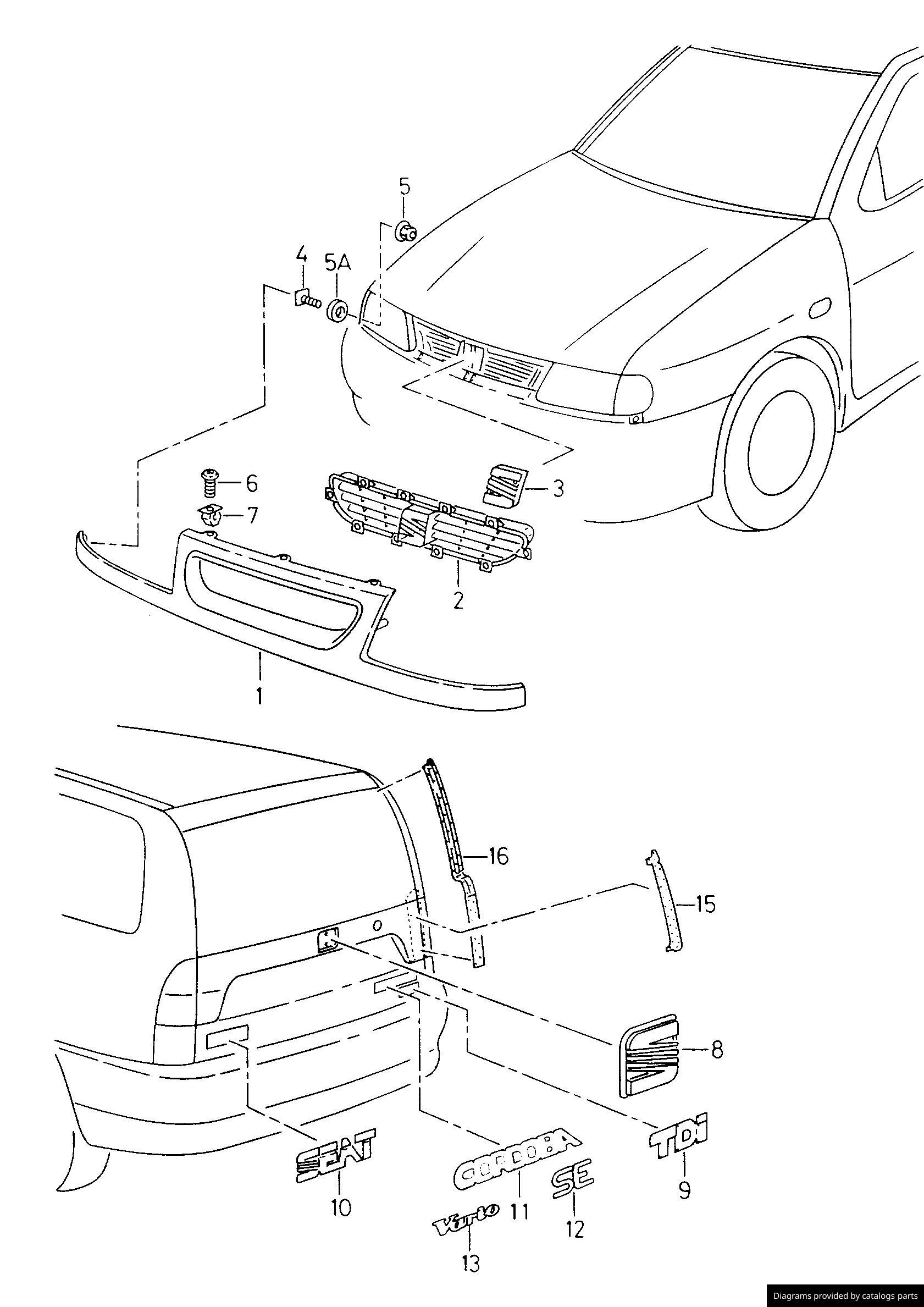 Car part diagram