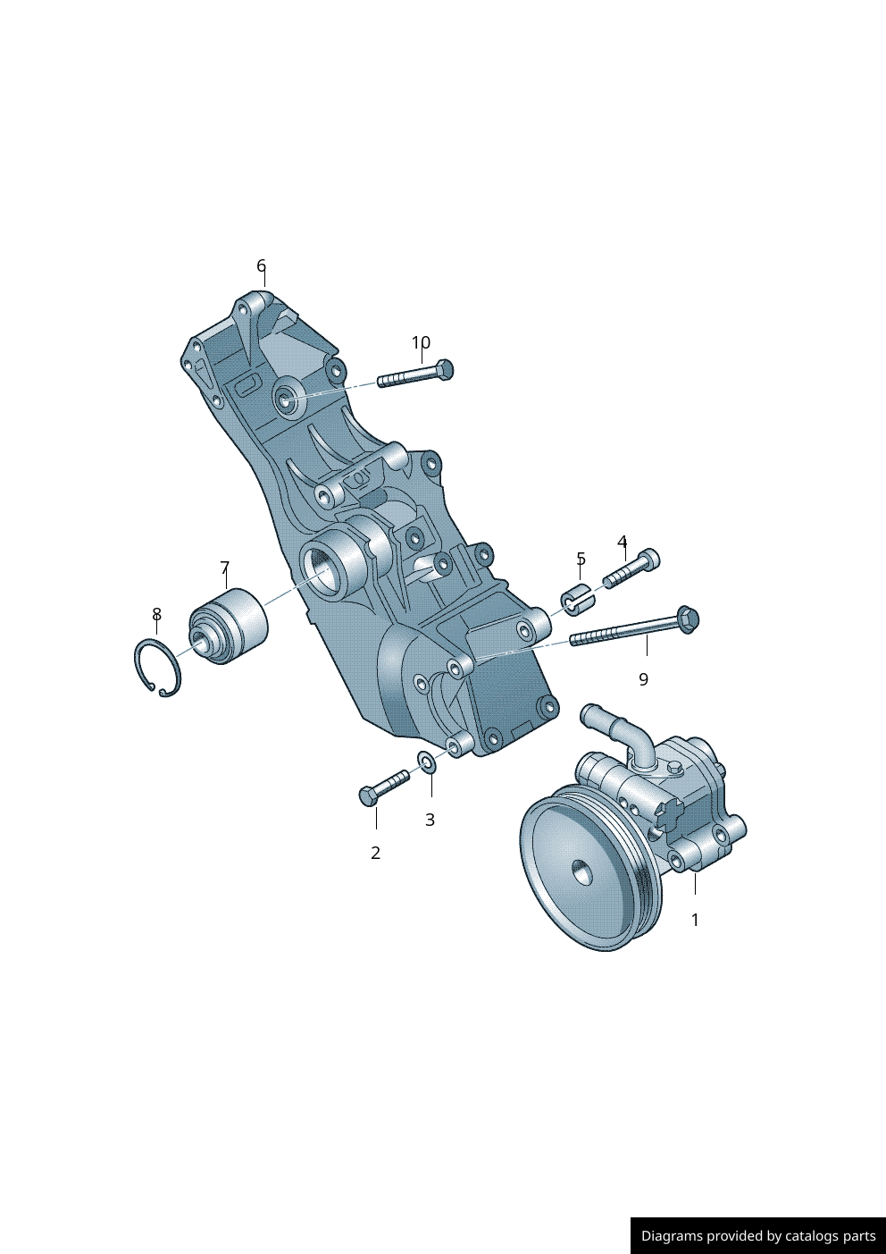 Seat Vane Pump With Ribbed Belt Pulley 3R0145153A LLLParts
