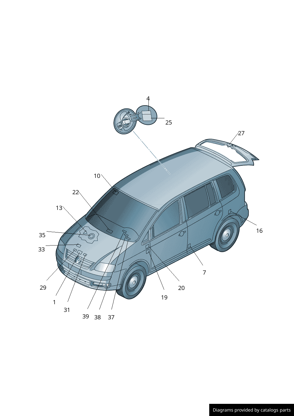 Car part diagram