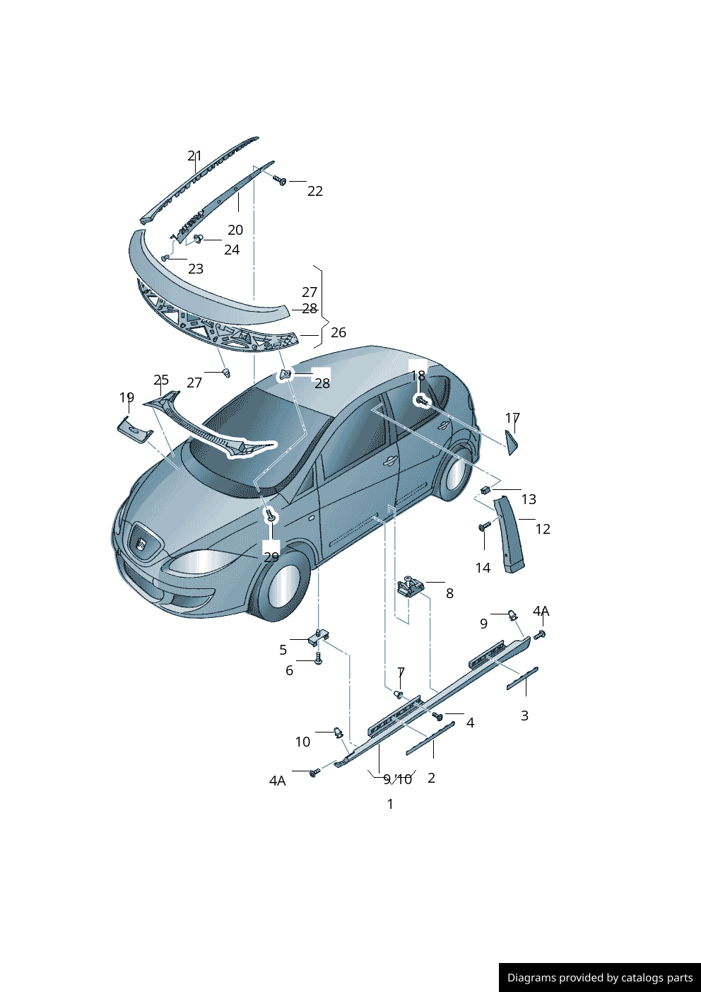 Car part diagram