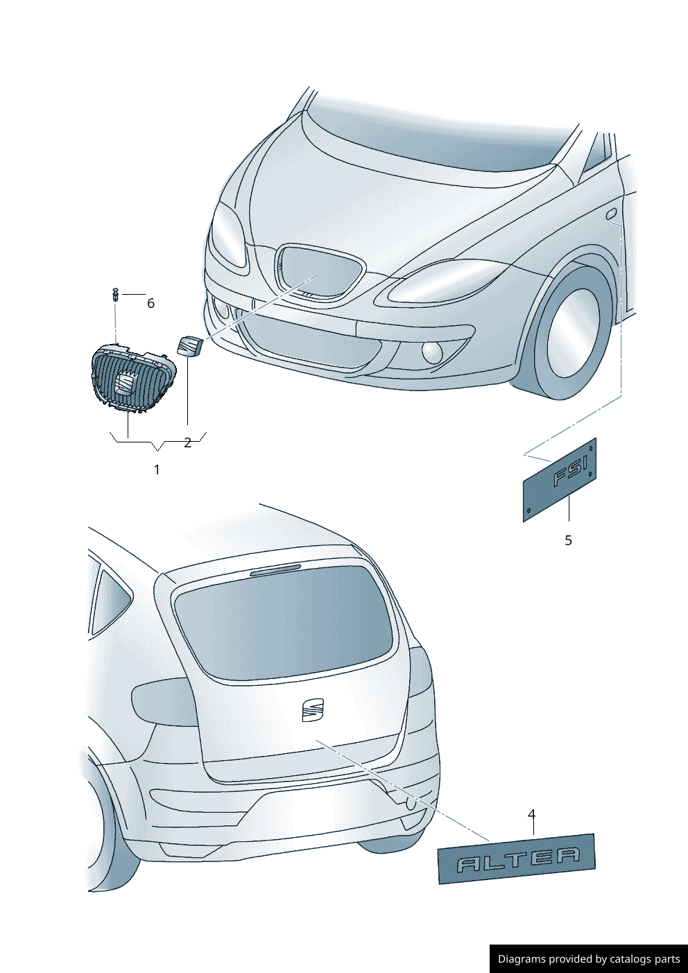 Car part diagram