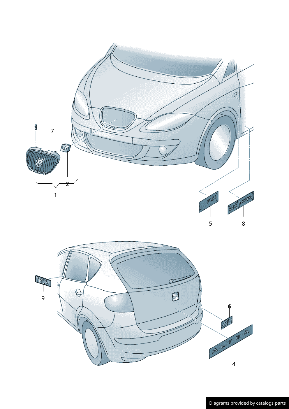 Car part diagram