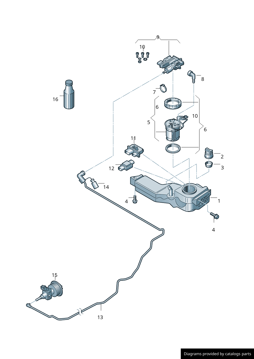 Genuine Volkswagen Audi - 000012499 - Filling Hose for AdBlue Urea Solution  (000 012 499)