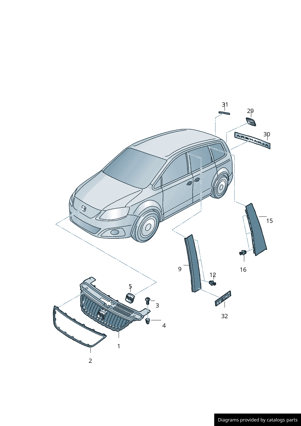 Car part diagram