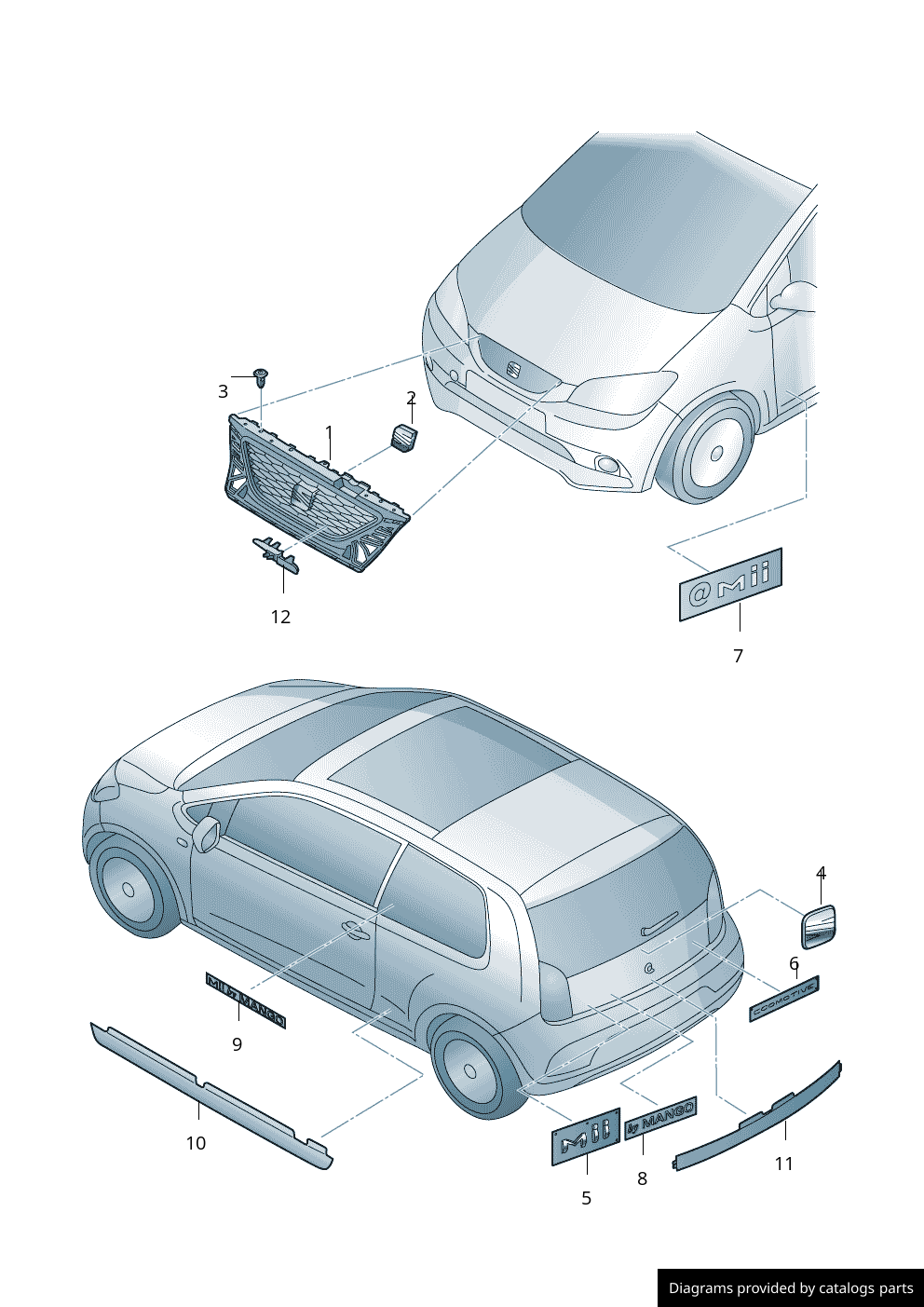 Car part diagram