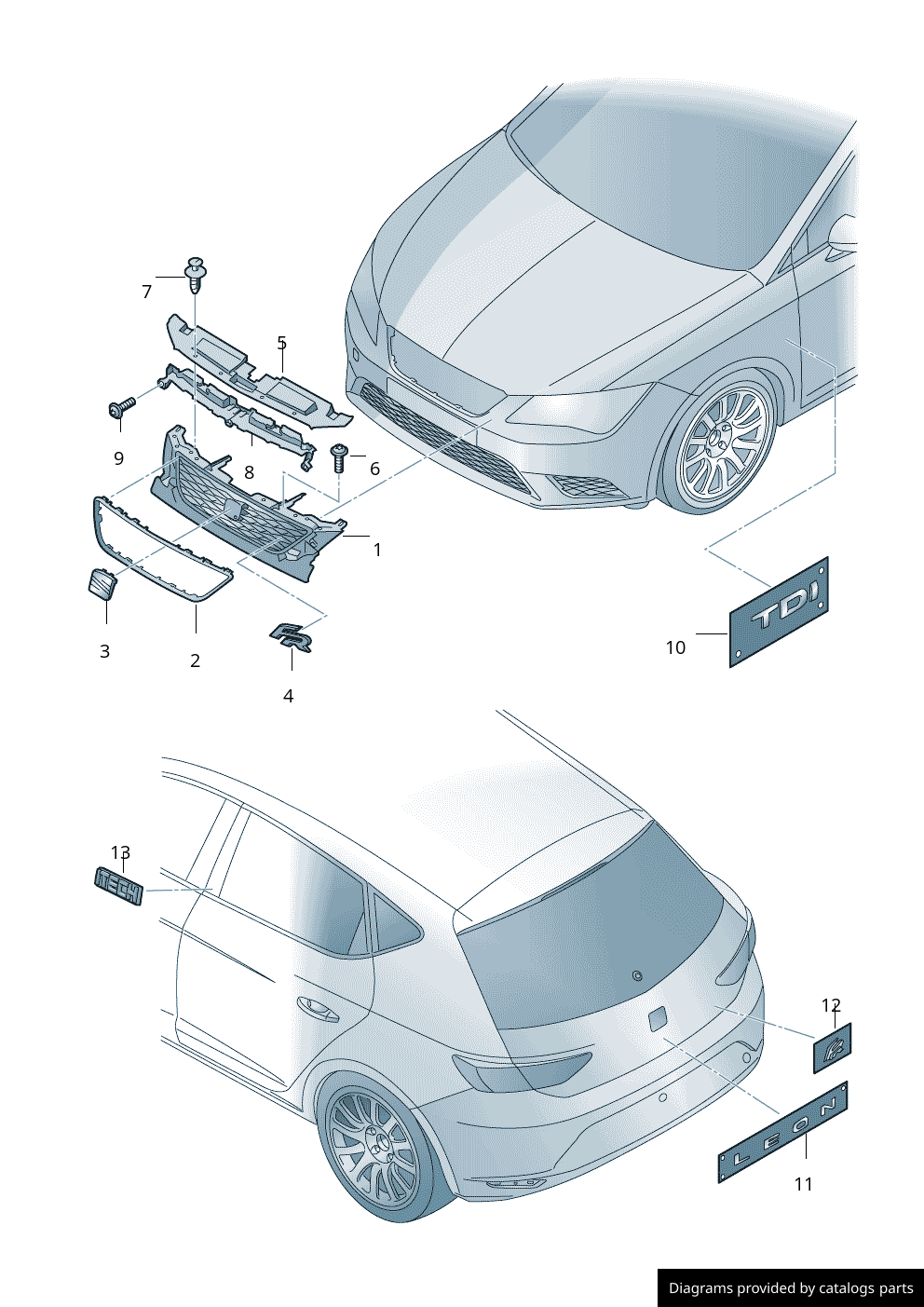 Car part diagram