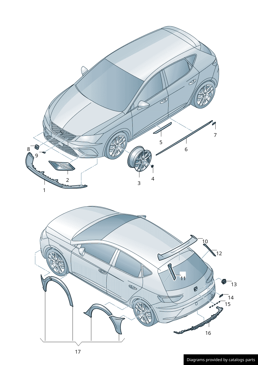 Car part diagram
