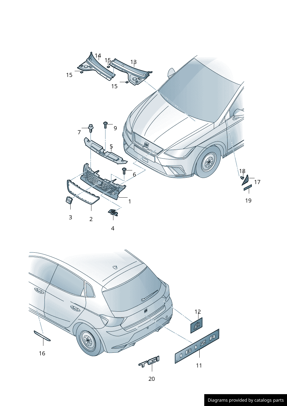Car part diagram