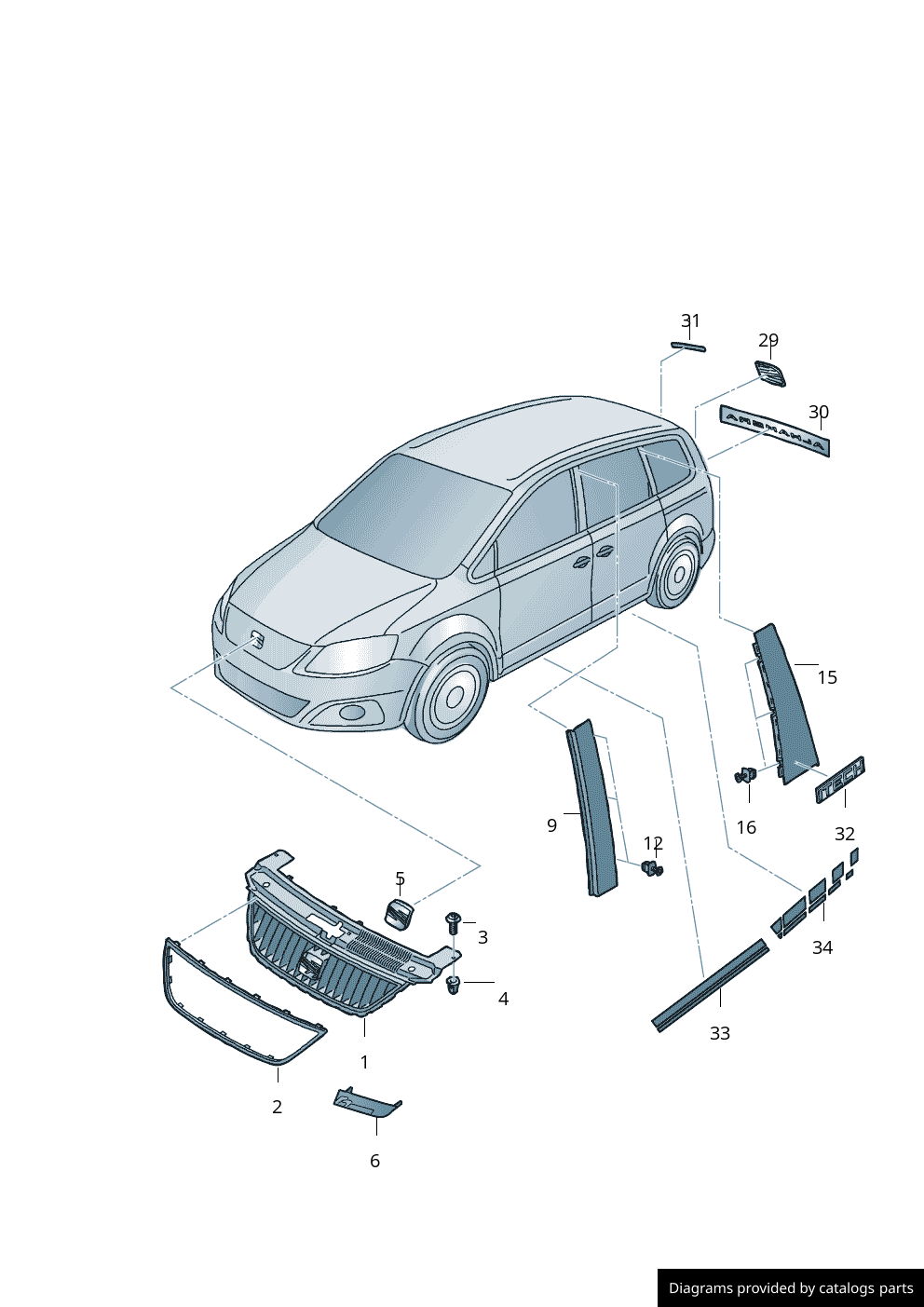 Car part diagram