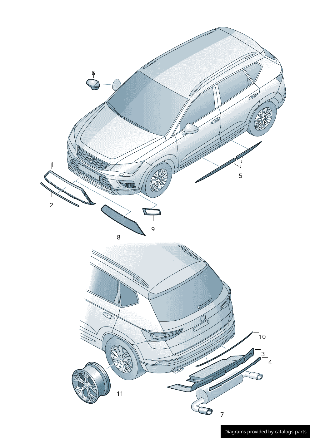 Car part diagram