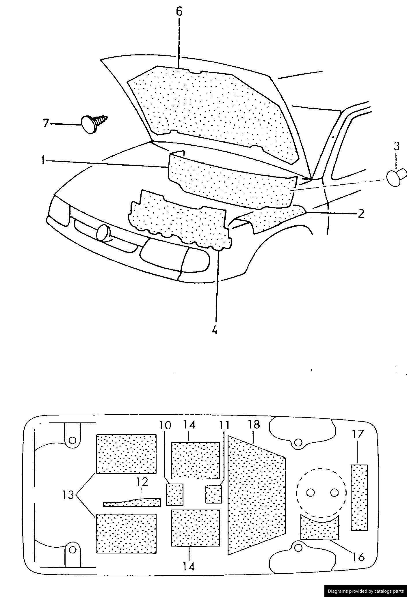 ORIGINAL AUDI SEAT SKODA VW Halteklammer Dämpfung A3 1H5863849A 01C 