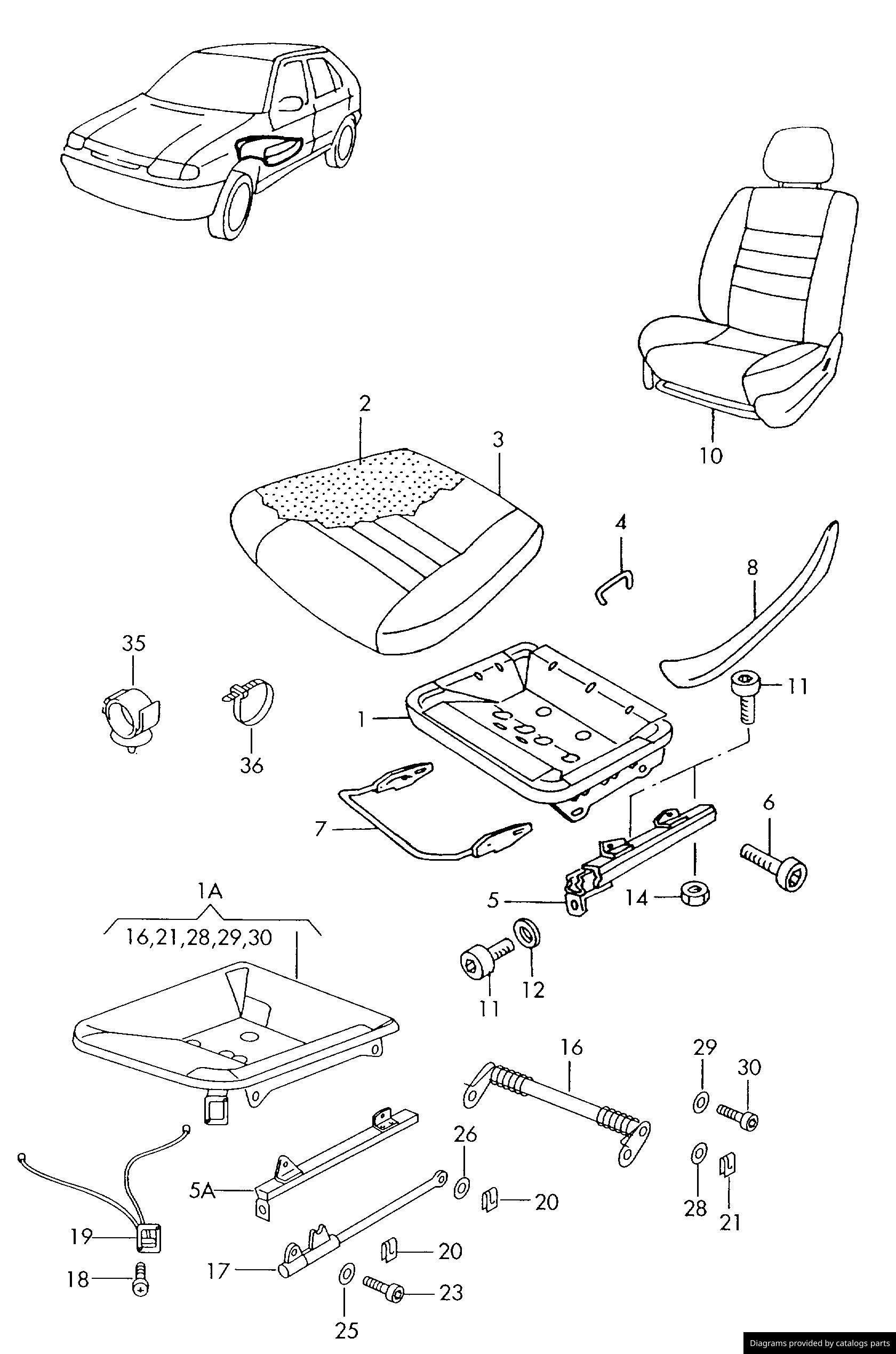 Car part diagram
