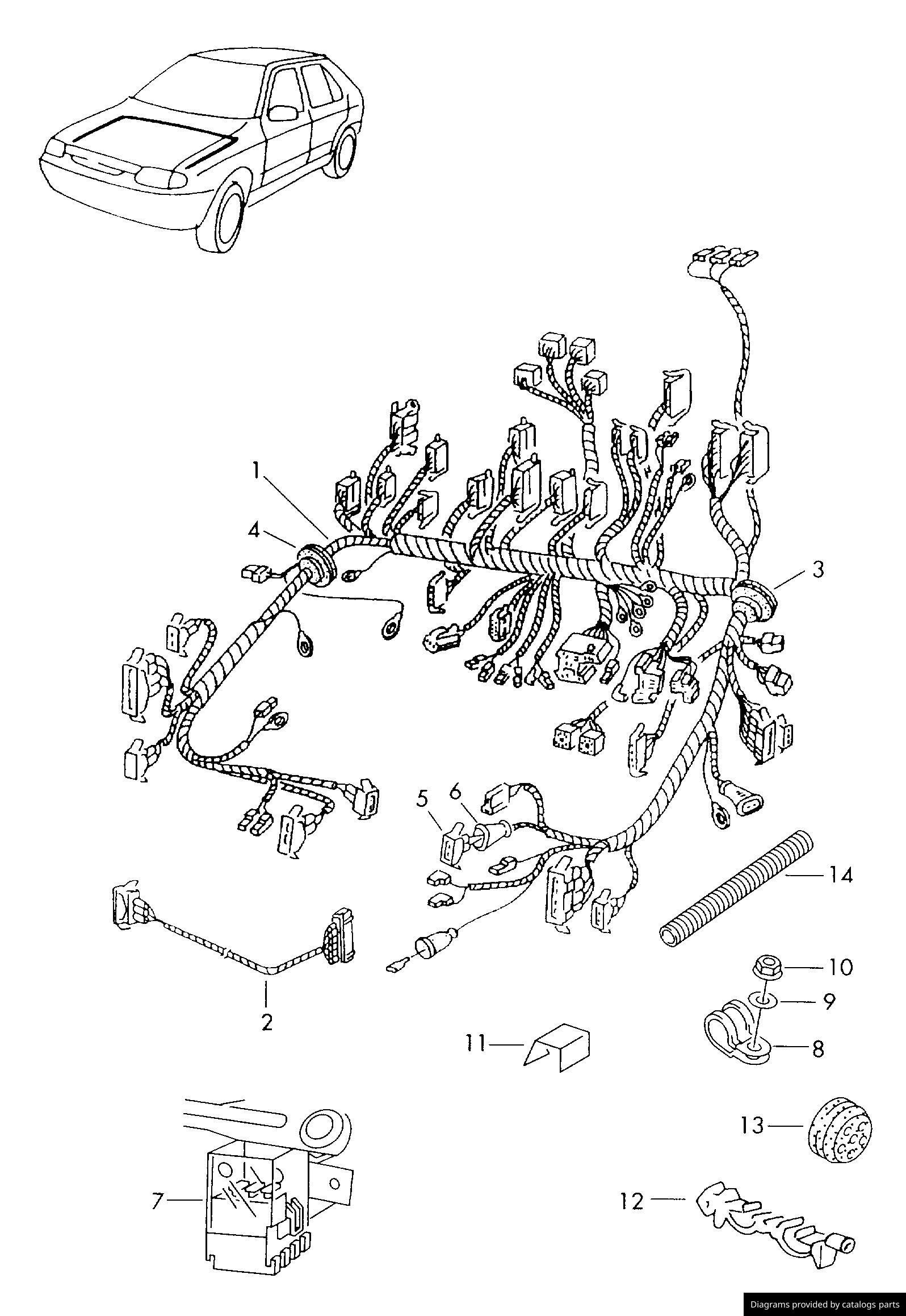 Car part diagram