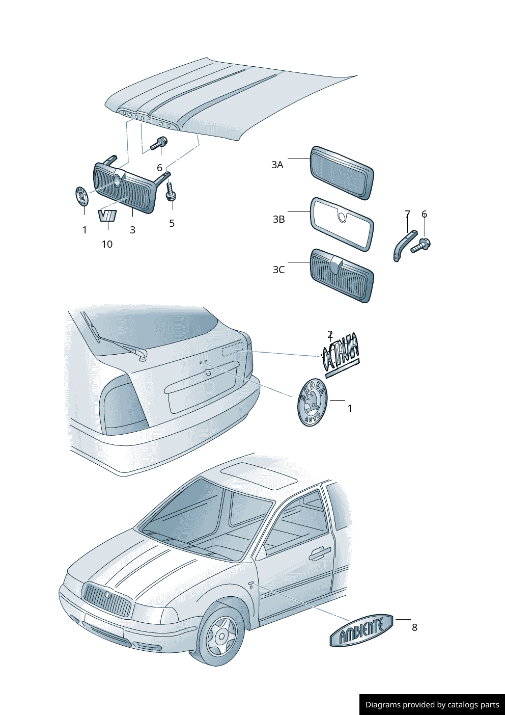 Car part diagram