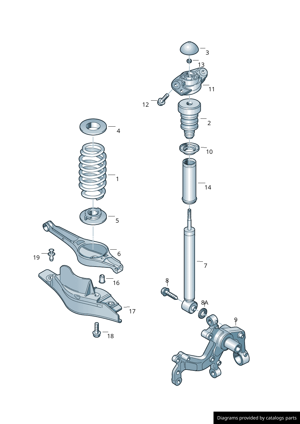 SEAT Alhambra 2011-2015 Front Shock Absorber 