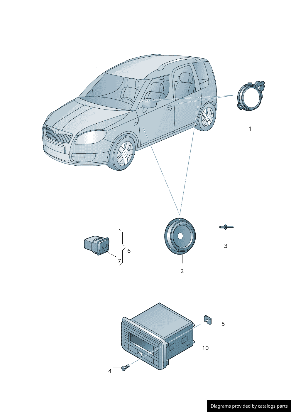 Car part diagram