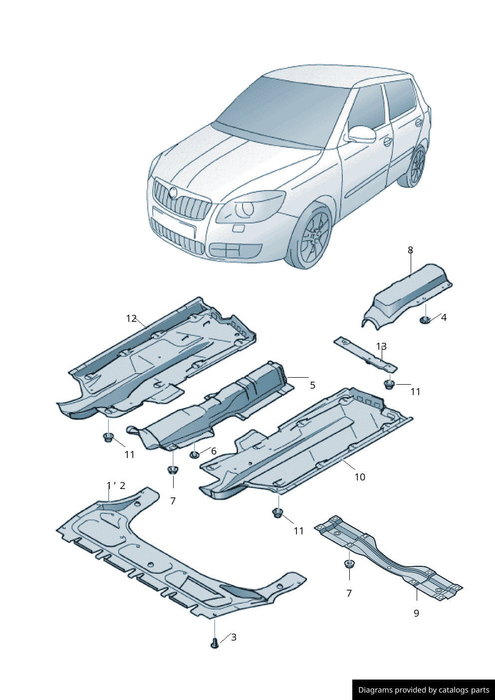 Skoda rapid discount parts list