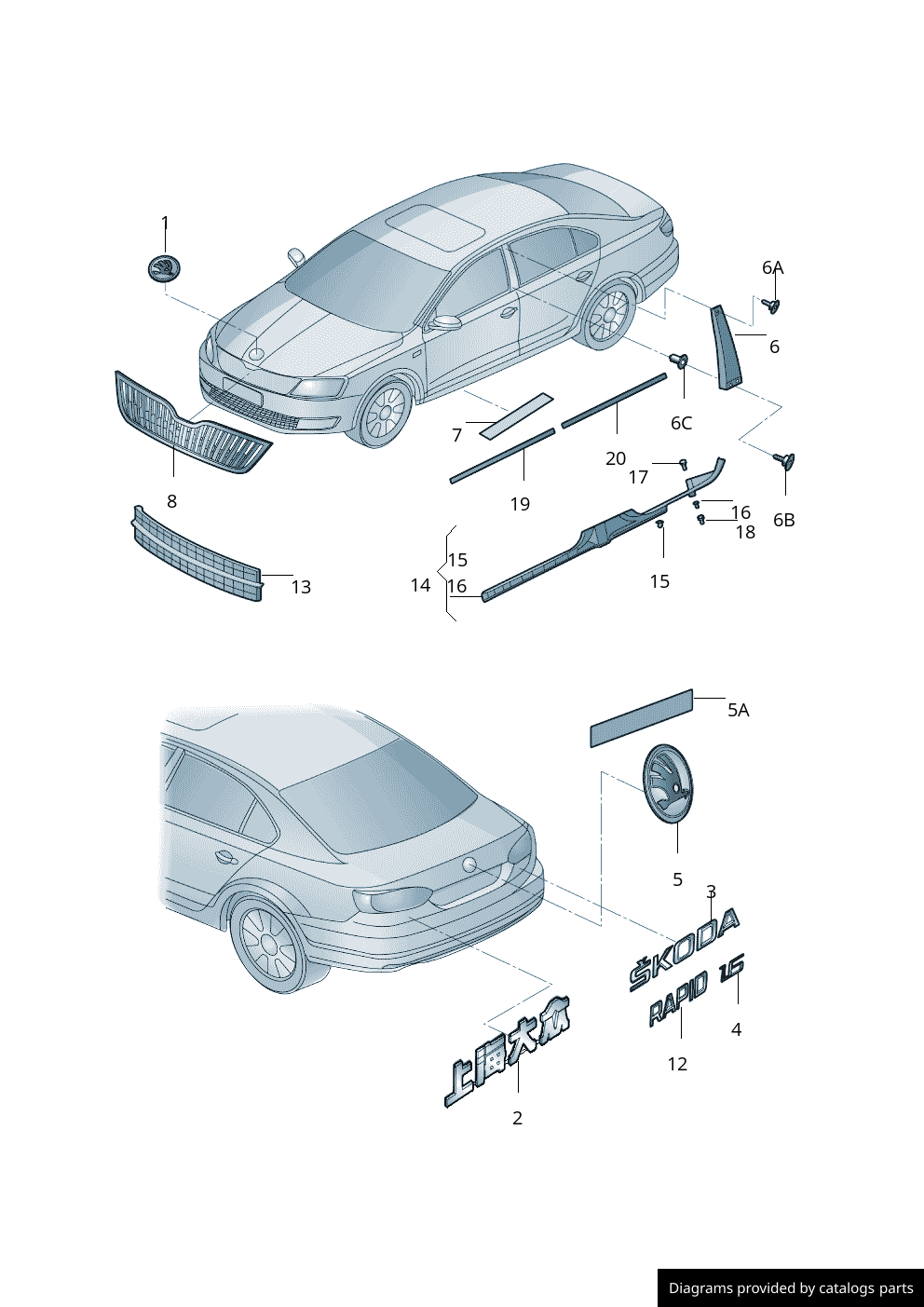 Car part diagram