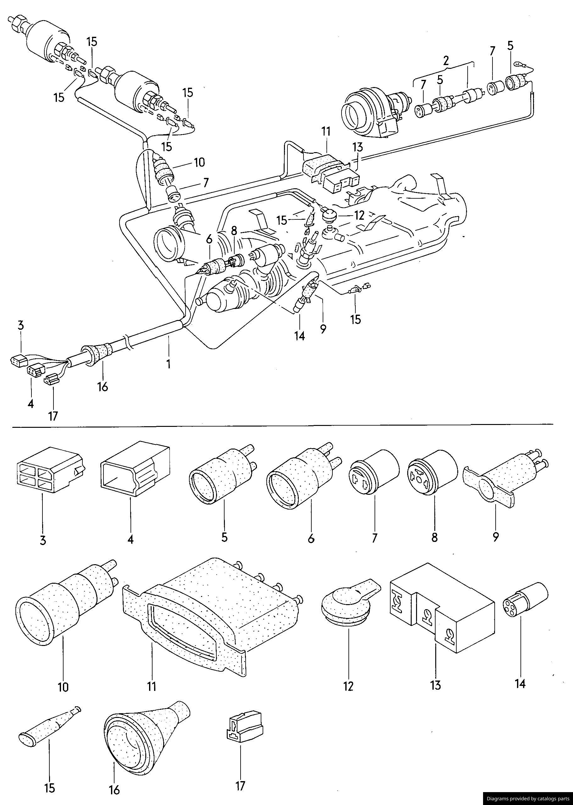 Volkswagen Wiring Harness ForAdditional Heater 251971477K LLLParts