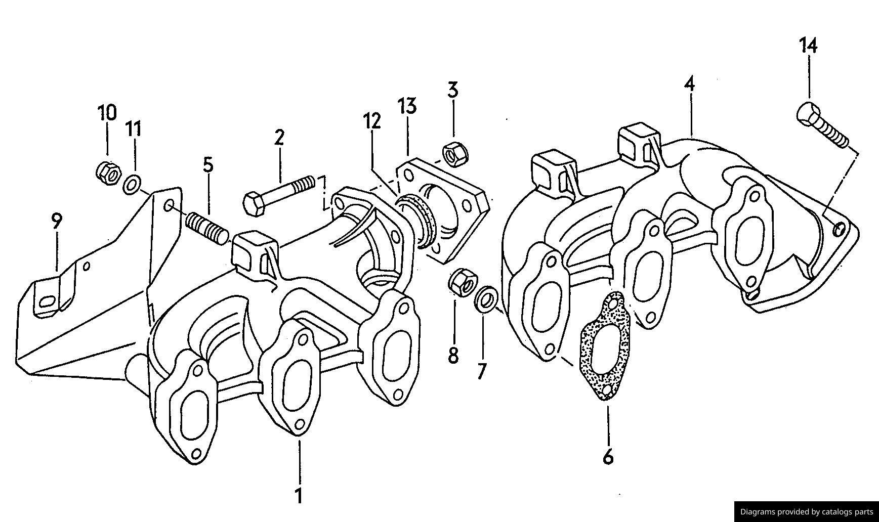 Volkswagen Exhaust Manifolds 073253033B LLLParts